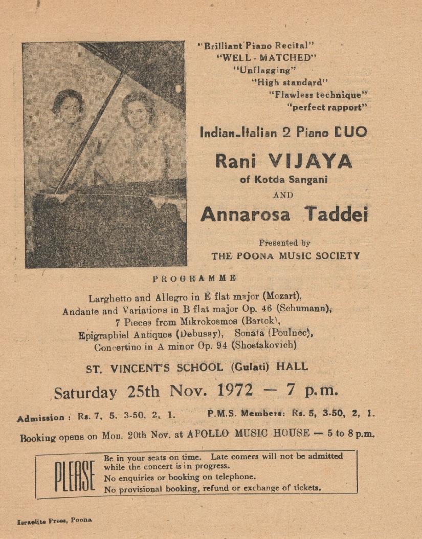 Rani Vijaya of Kotda Sangani and Annarosa Taddei