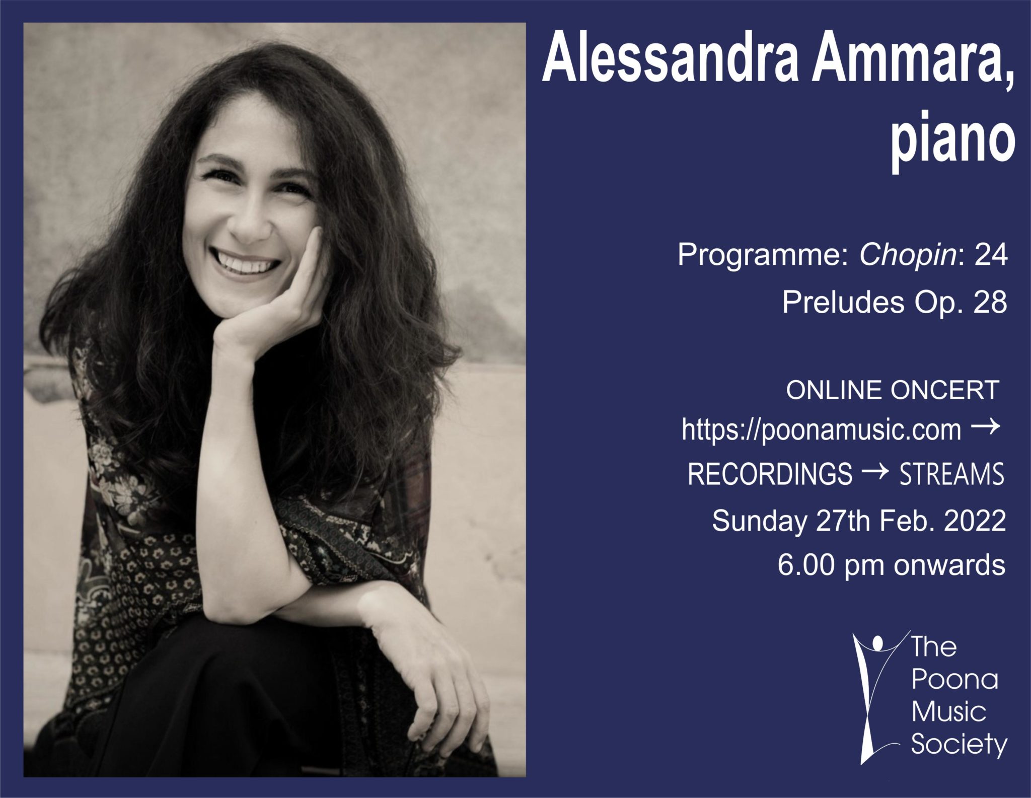 Alessandra Ammara, piano online concert | The Poona Music Society